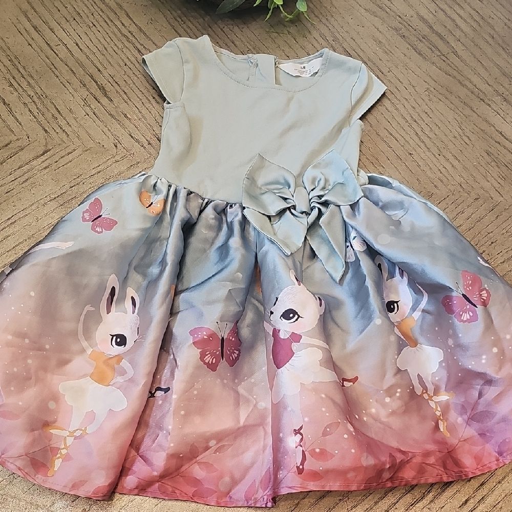 H&M Kids Dress with Ballet Rabbit Dress Size 5/6T